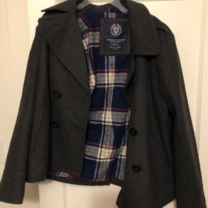 Gray American Eagle Peacoat